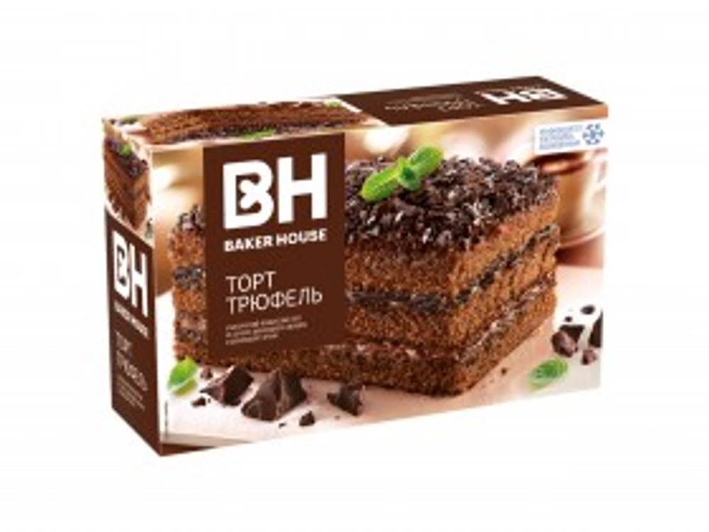 Торт бисквитный Baker House Трюфель 350г (8шт)