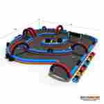 Надувная трасса «Мега-картинг» для электромобилей, 21×20×3 м