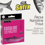 Полиэстровая леска для рыбалки Nanoline Trout 0,1 мм 1 шт