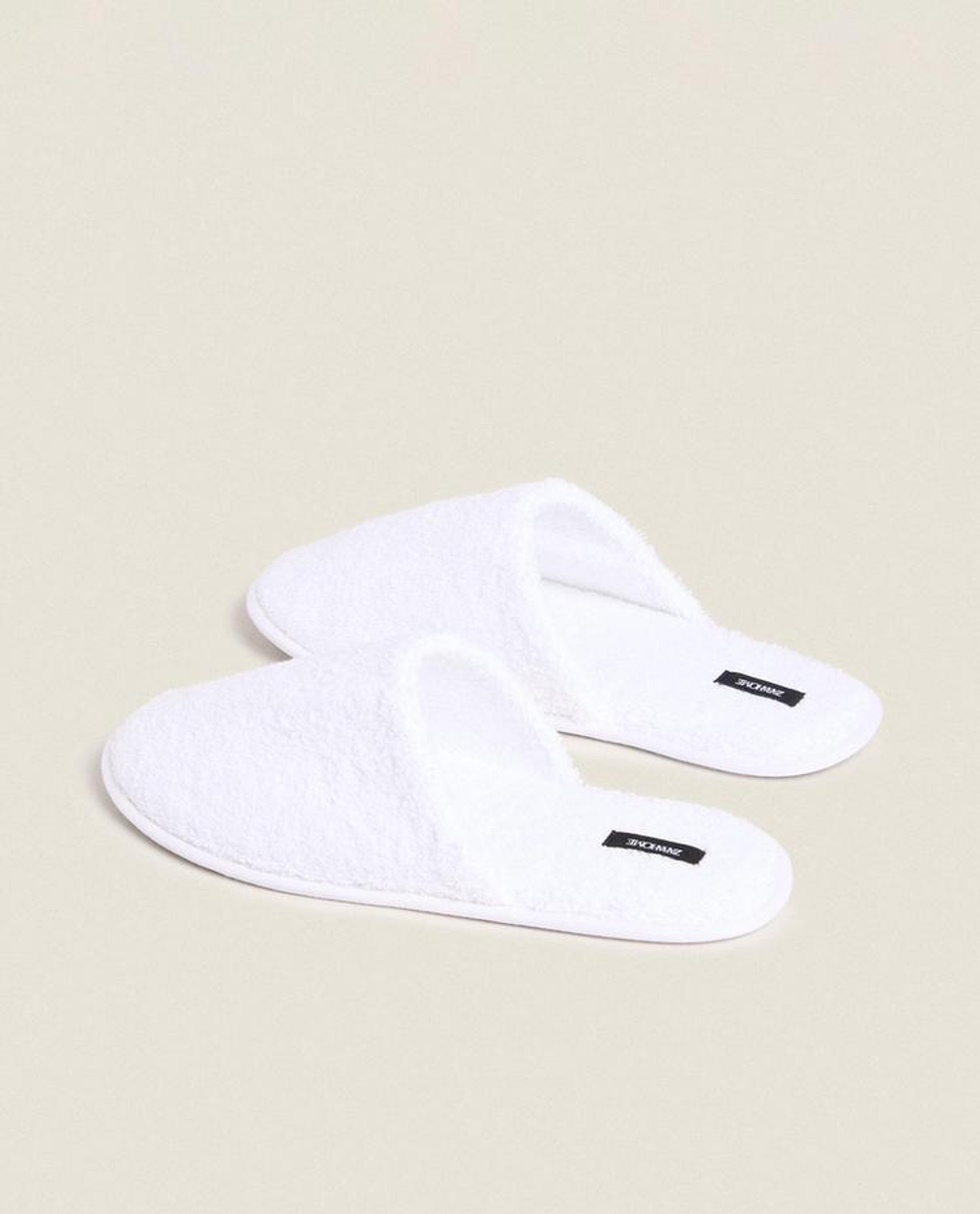 ZARA HOME ДОМАШНИЕ ТАПОЧКИ, БЕЛЫЙ