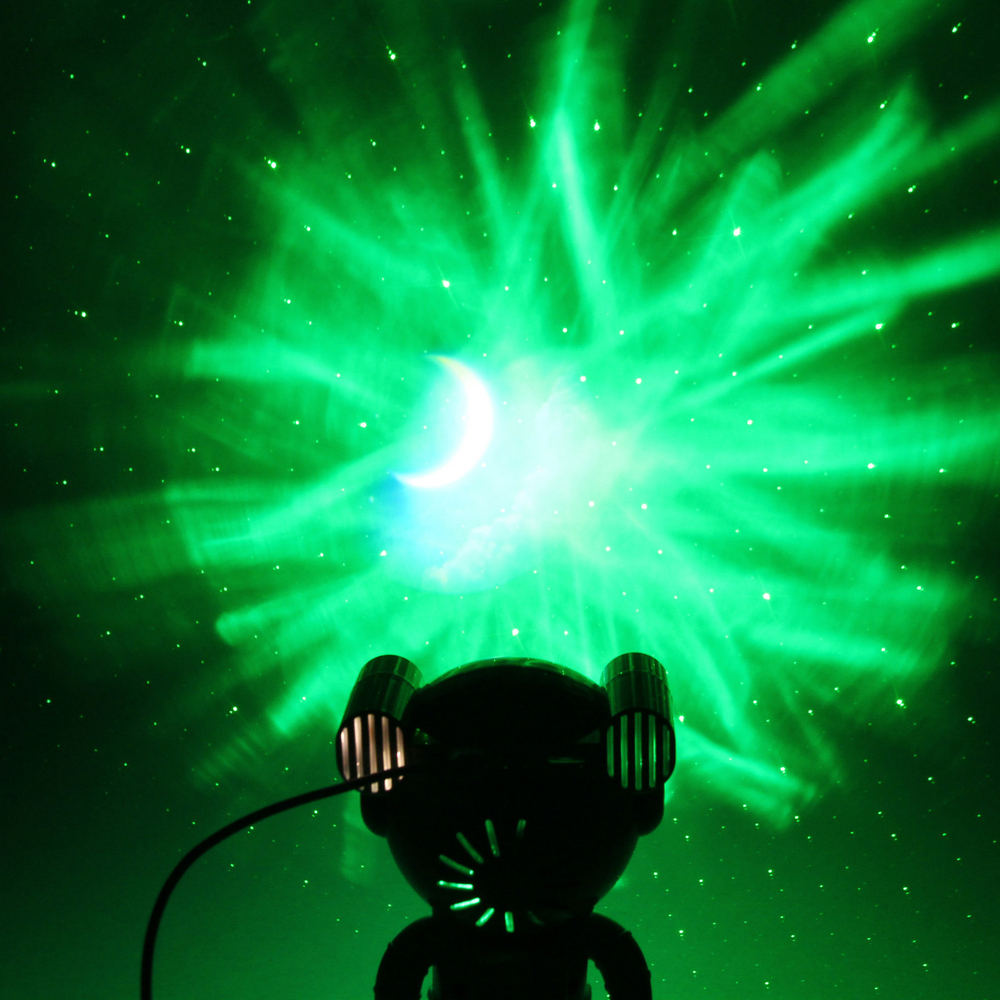 Световой прибор Лазер для дома «Космонавт» 19*11*19 см, Bluetooth, TF Card, пульт д/у,, 8 режимов, USB (220V)