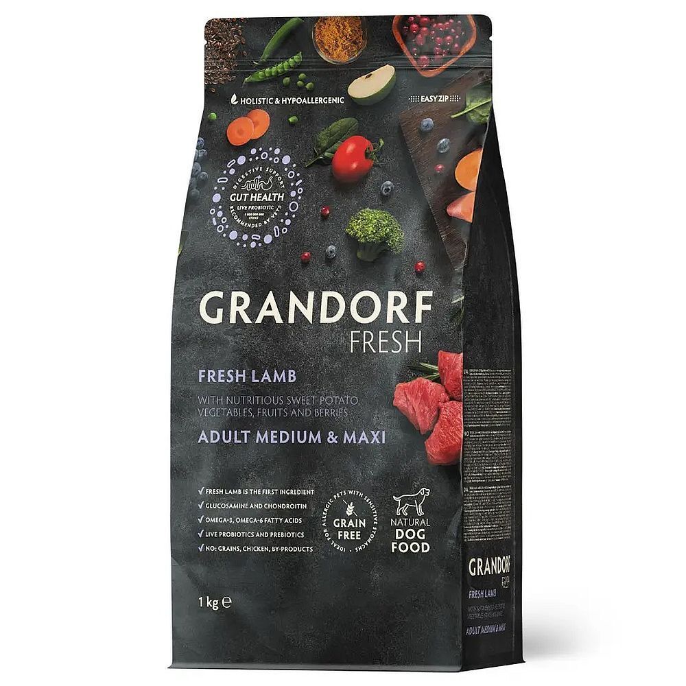 GRANDORF Fresh Dog Adult MED&amp;MAXI Lamb&amp;Sweet Potato 1 кг