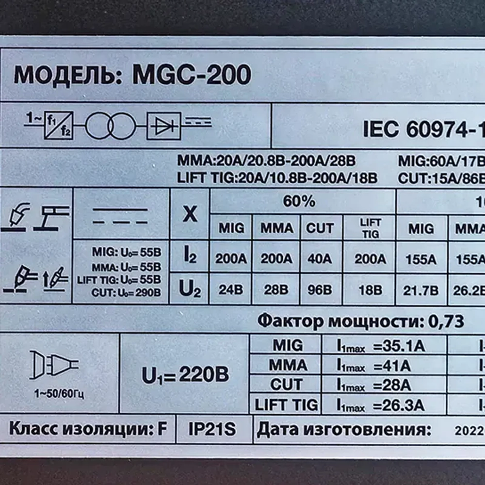 Redbo MGC-200 сварочный полуавтомат 19432