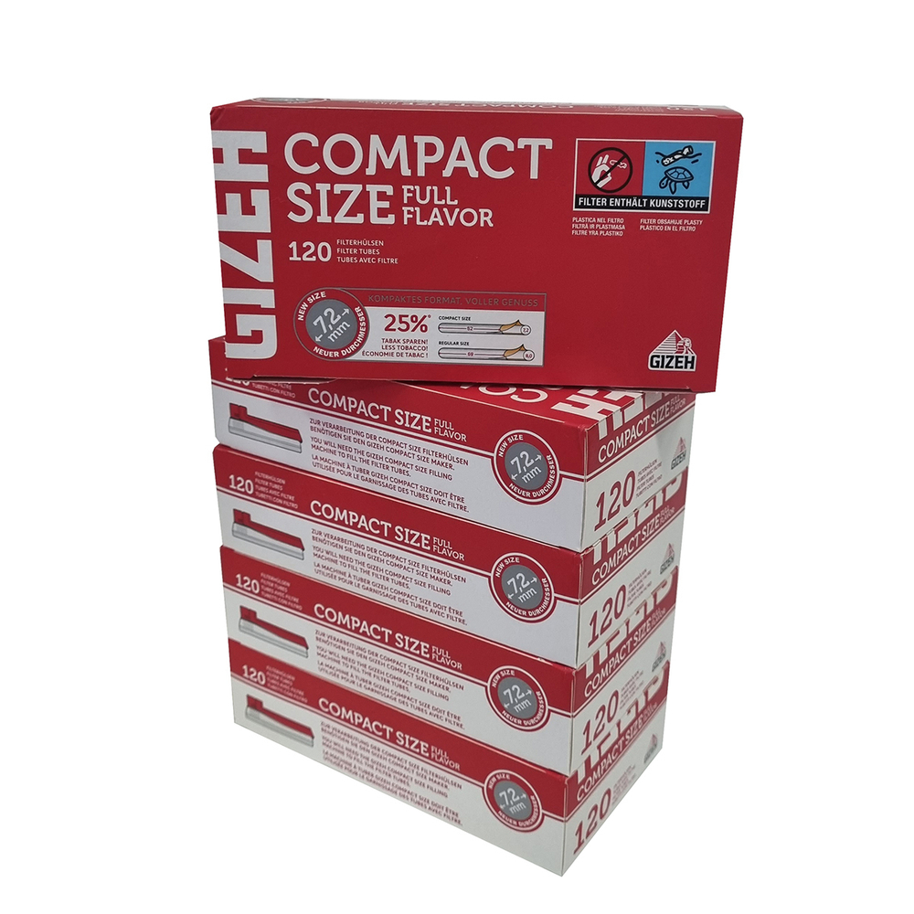 Комплект гильзы для сигарет "Gizeh" Compact Size Full Flavour 5х120шт.