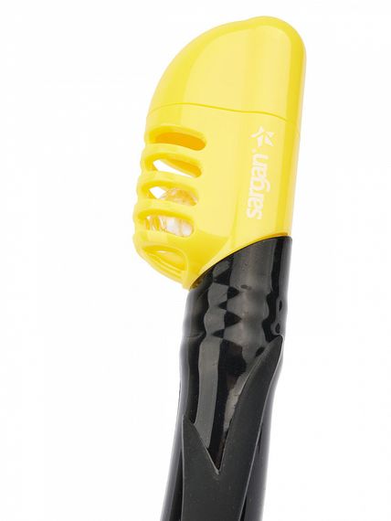 Набор детский маска+трубка в сумке Sargan Панорама-А kids черный/желтый