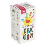 Пальчиковые краски 4 цв. по 50мл. (Lori)