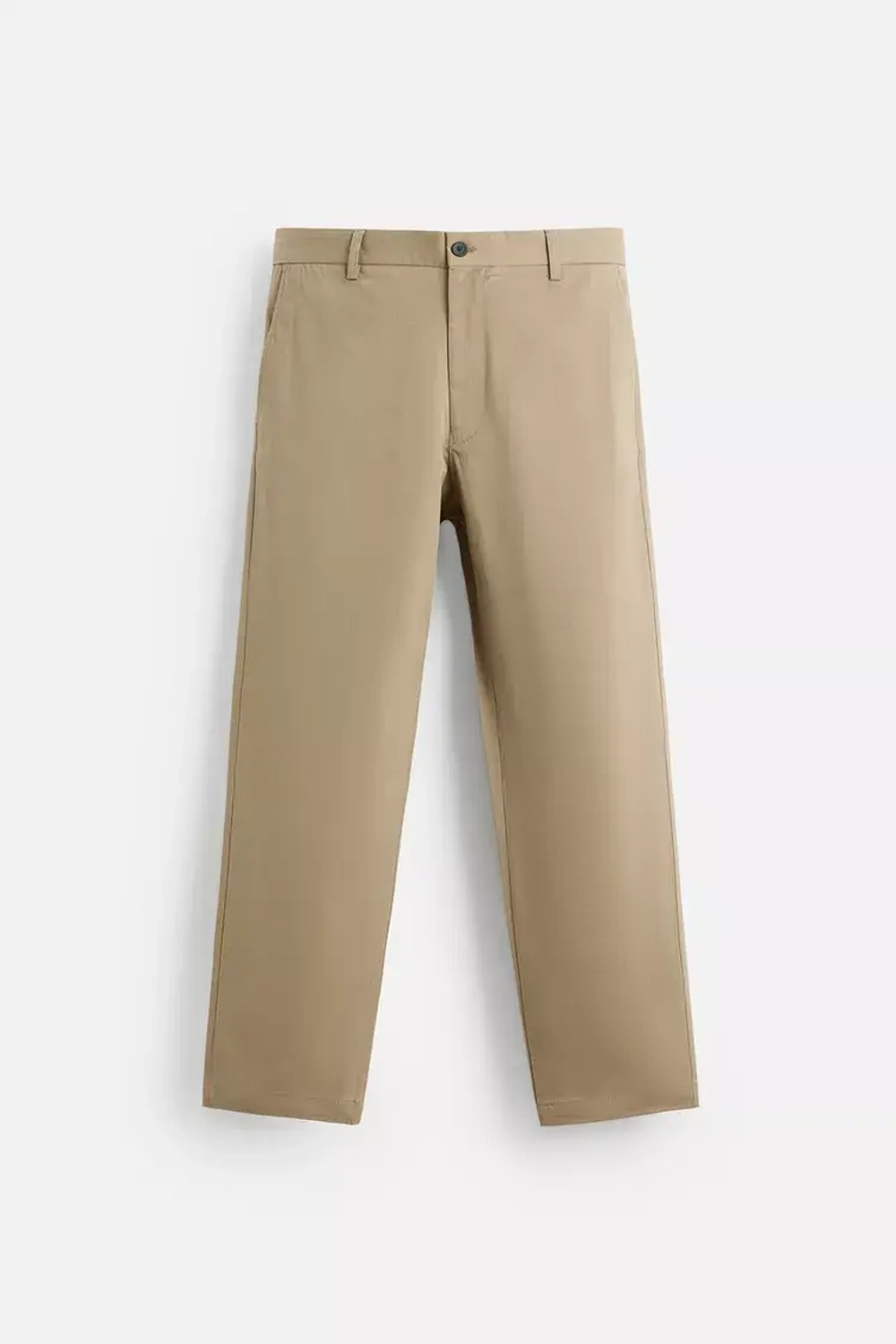 ZARA БРЮКИ ЧИНОС REGULAR-FIT, БЕЖЕВЫЙ