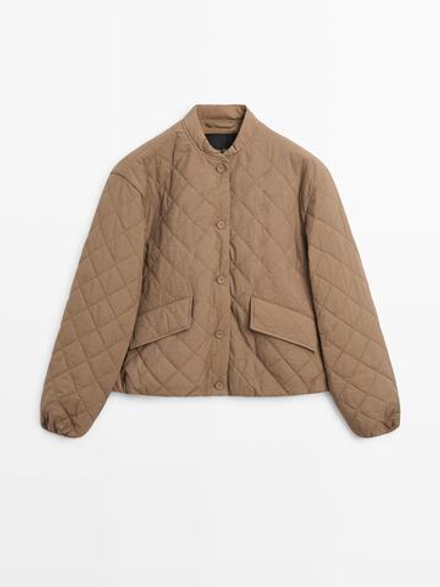 Massimo Dutti Куртка-бомбер, коричневый