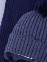 Шапка детская осенняя вязаная и снуд