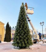 высокая новогодняя елка большая "Европейская" искусственная, ствольная