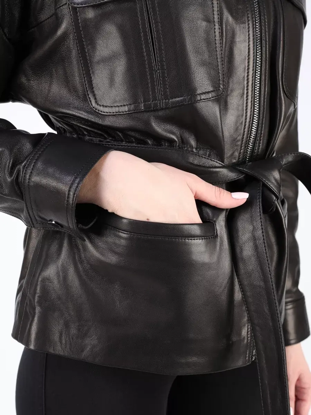 Кожаная куртка демисезонная