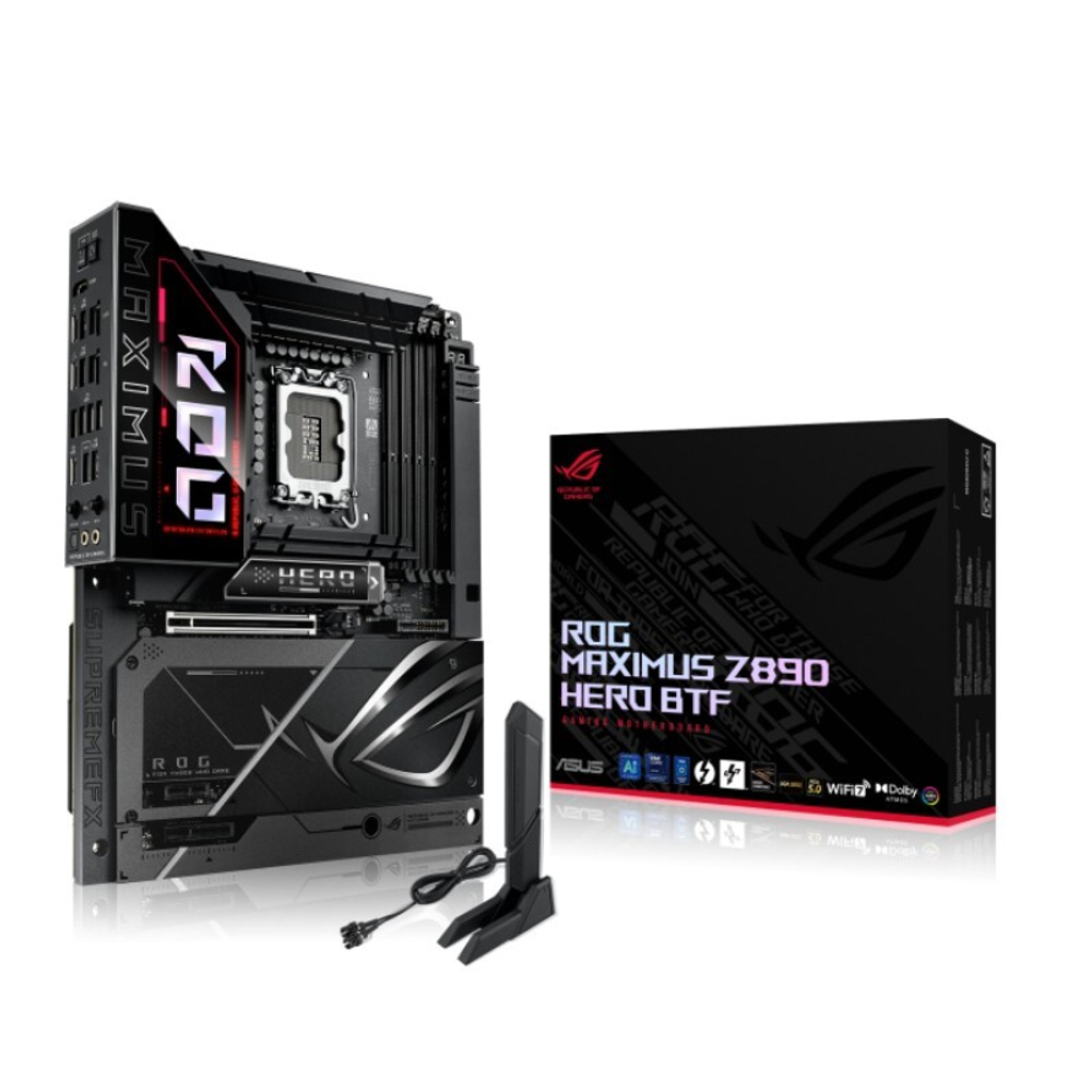 Материнская плата ASUS ROG MAXIMUS Z890 HERO BTF, LGA1851, DDR5, ATX