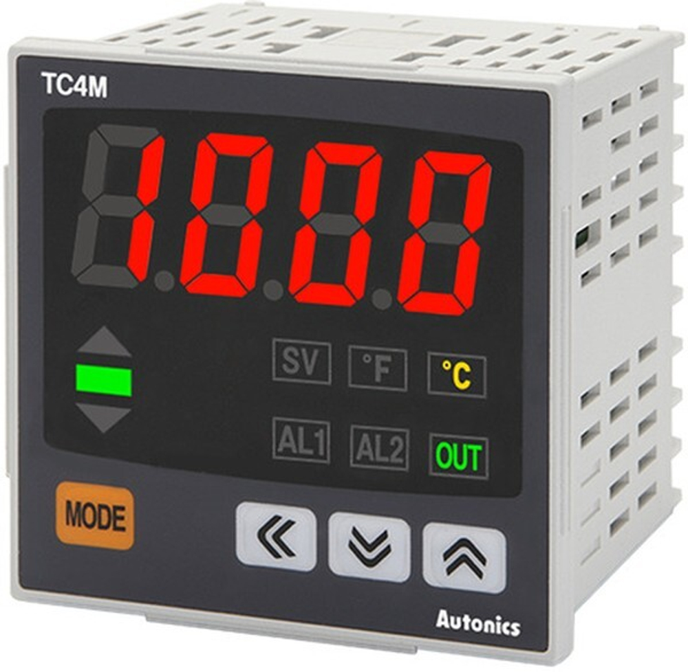TC4M-14R температурный контроллер с ПИД-регулятором, Ш72хВ72, 1 вых. реле + 1 SSR (выход на твердотельное реле)+1 аварийный выход