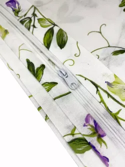 Наволочка комплект 2шт перкаль Сказка "Душистый горошек" 45х45 см на молнии