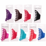 Заколка-краб для волос на блистере «Diana Collection - Mila», микс 6 цветов, 8см