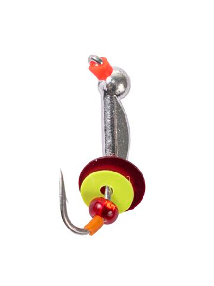 Мормышка вольфрамовая Lucky John ОСА с петелькой оснащённая паетками и кембриком 030/S