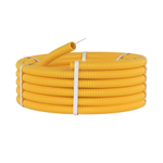 Труба ПВХ гибкая гофр. д.20мм, лёгкая с протяжкой, 100м, цвет желтый