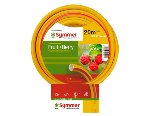 Шланг AP поливочный Fruit&Berry 3/4" x 20 3-х слойный садовый шланг с плетеным текстильным армированием