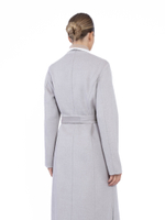 Женское двустороннее кашемировое пальто с накладными карманами