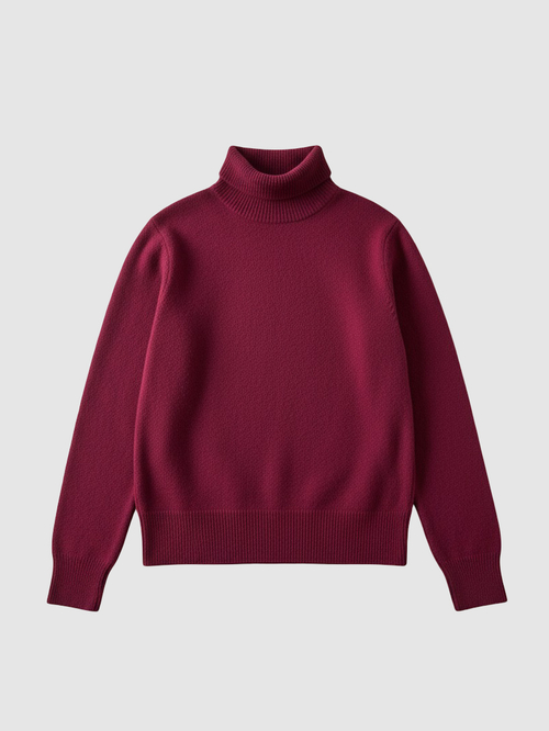 Объемный свитер с высокой горловиной