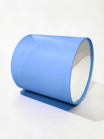 Бюджетная шляпные коробка с завальцовкой без крышки(ламинированая бумага) .Цвет; Голубой.