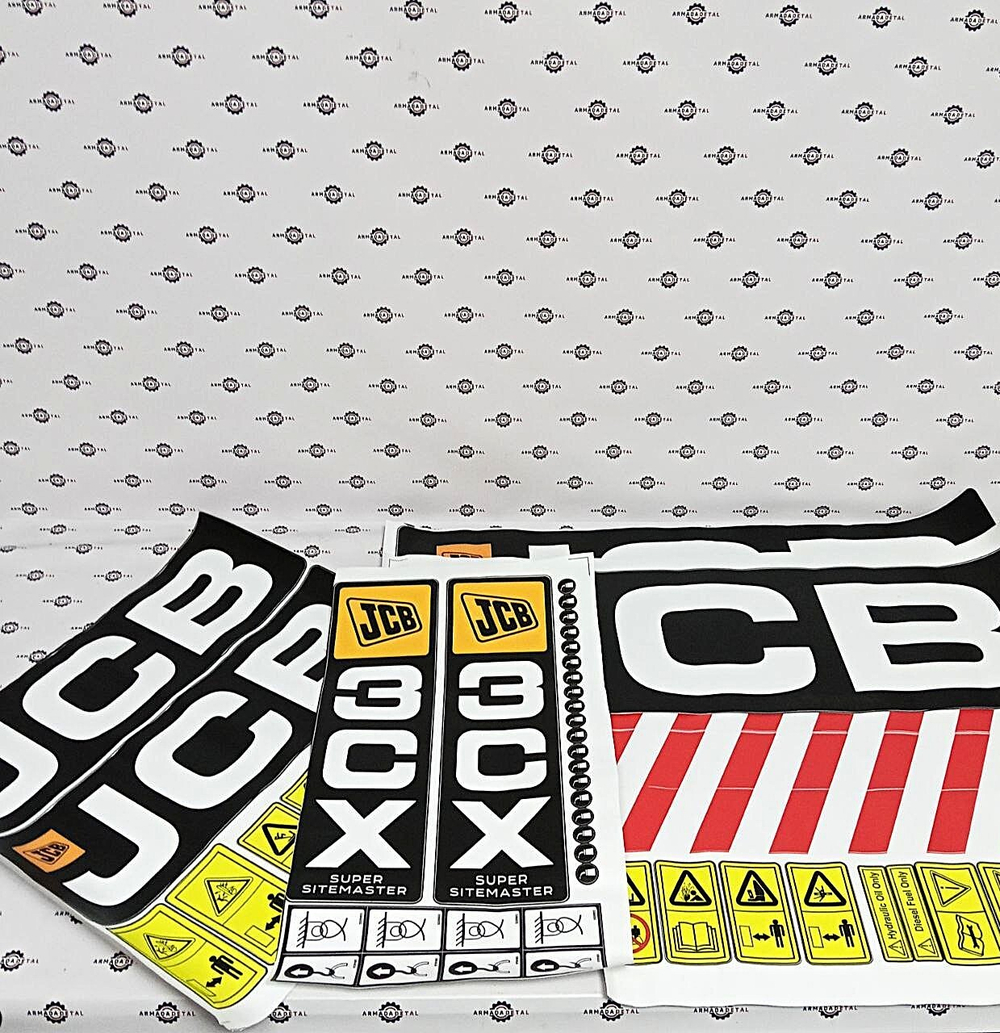 Комплект наклеек "JCB 3CX Super" | Аналог