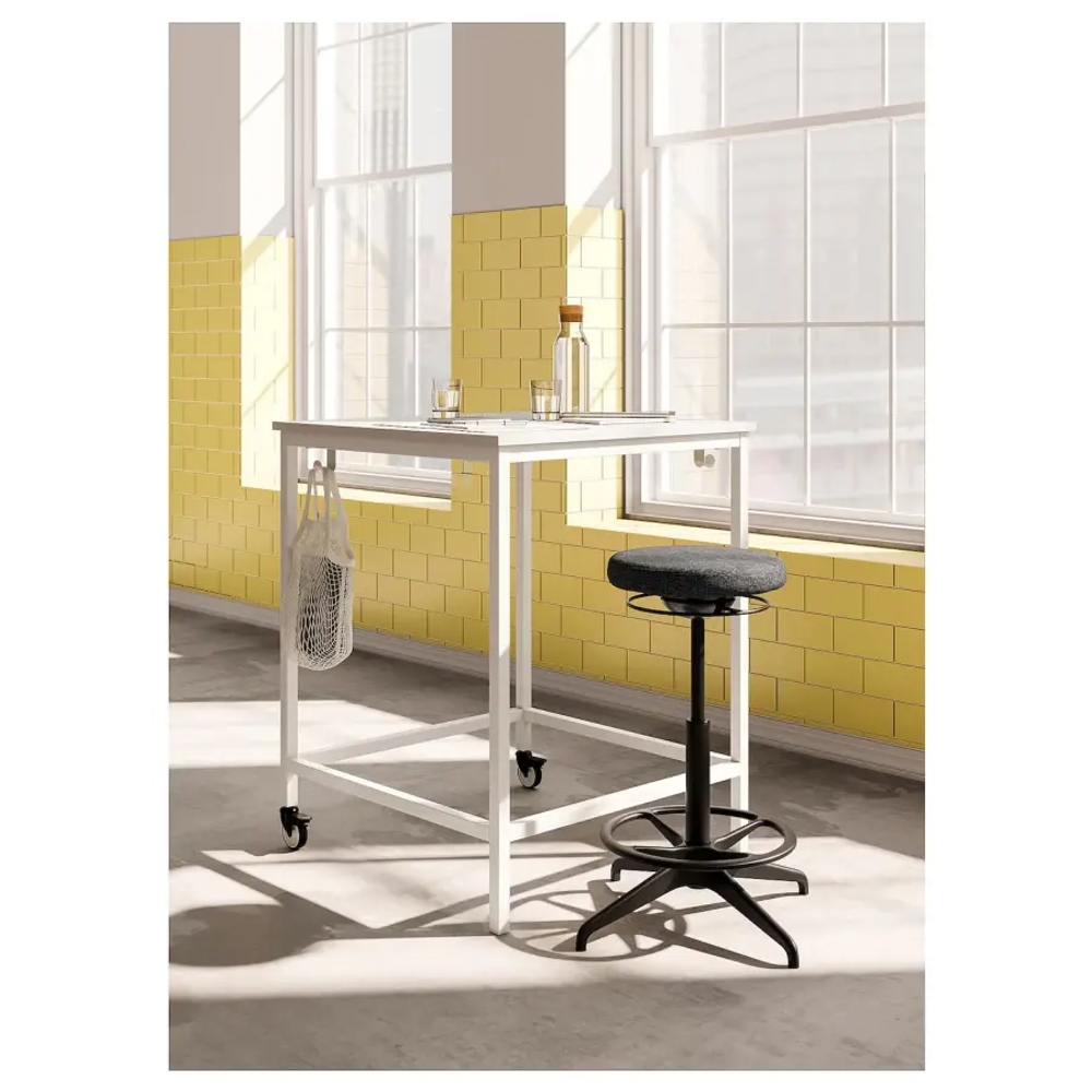 Табурет-опора для работы сидя/стоя - IKEA LIDKULLEN/ЛИДКУЛЛЕН ИКЕА, 60 см, темно-серый