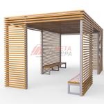 Пергола Лора со скамейками