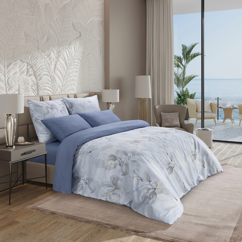 Комплект постельного белья Harmonica 1.5 сп САТИН "Гранден" (нав. 70х70 или 50х70)