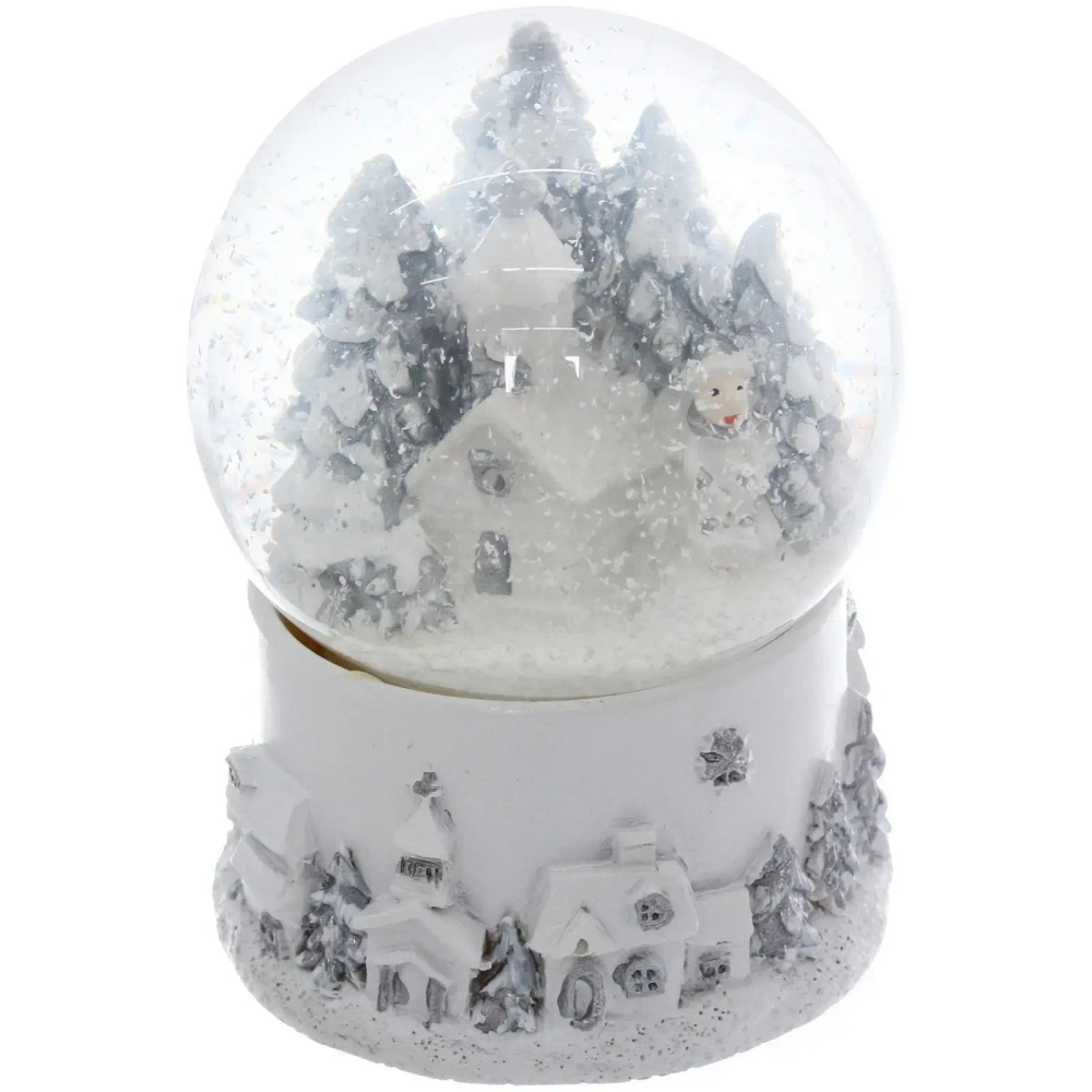 Сувенир Снежный шар «Новогодние пейзажи» 6.5*6.5*10 см (с подсветкой), микс