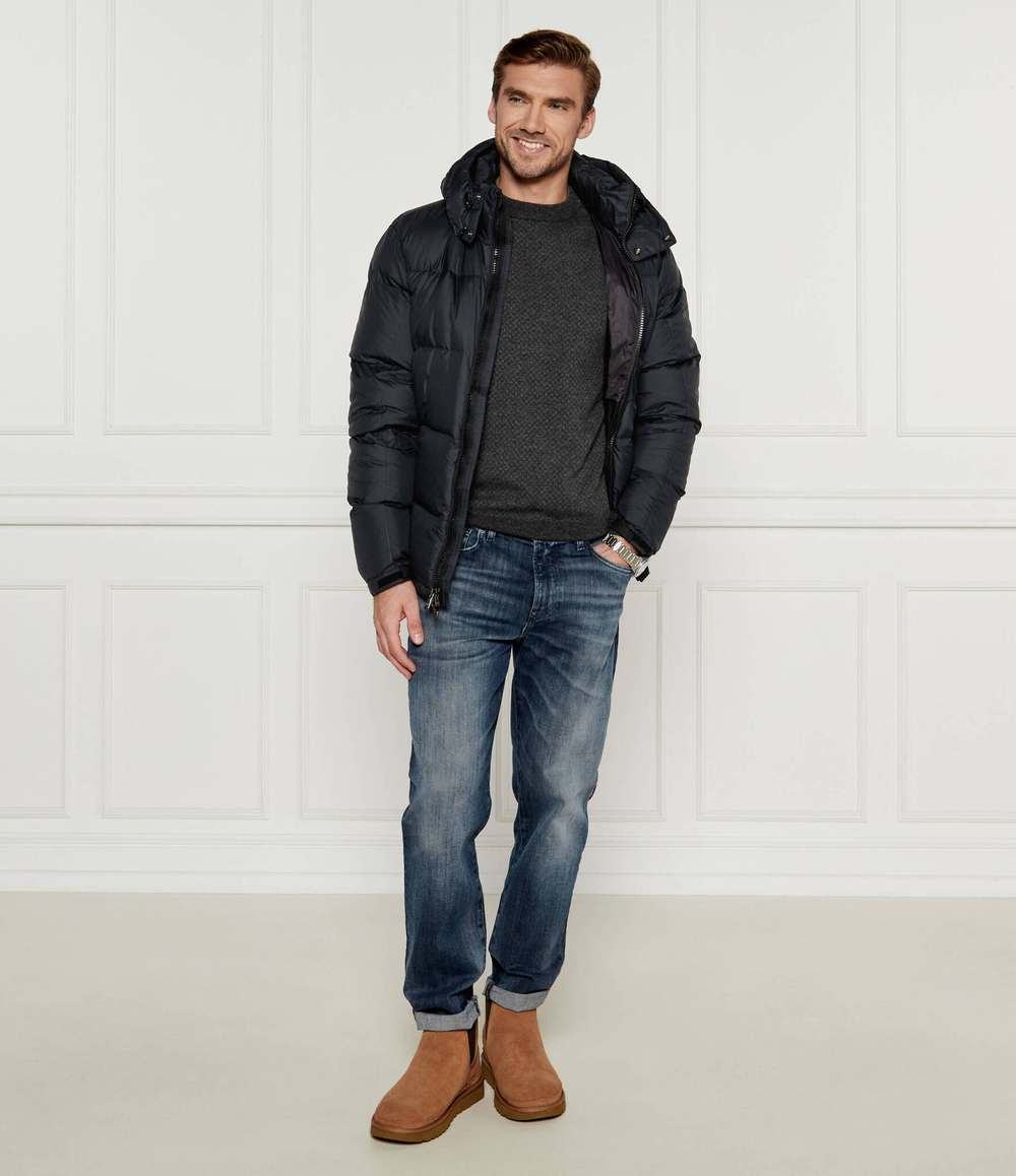 Хлопковый свитер h-eltoro BOSS BLACK - графитовый(50526989)