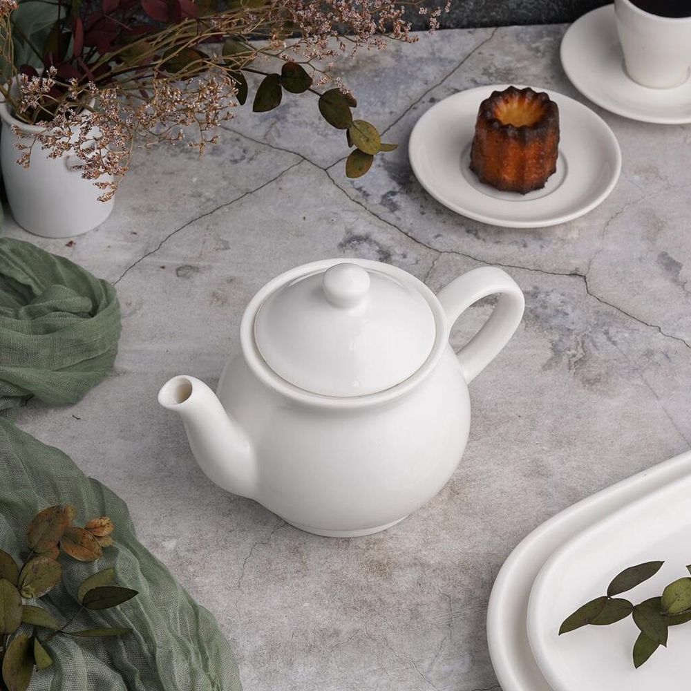 Чайник 620 мл d 12 см h13 см белый фарфор P.L. Proff Cuisine [1]