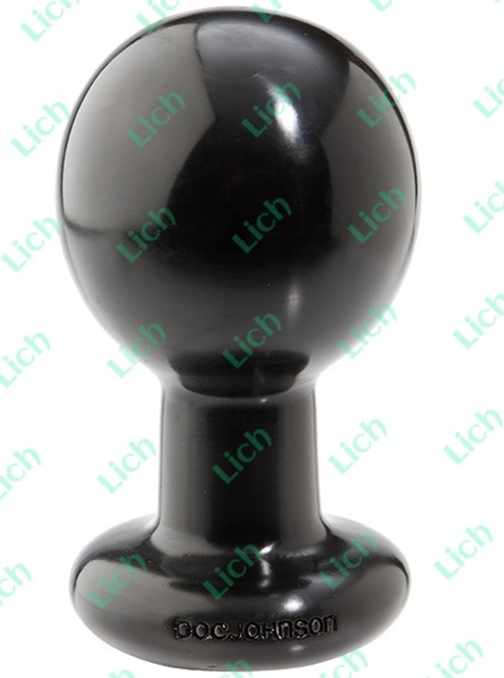 Круглая черная анальная пробка ROUND LARGE