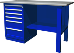 OWB1-60 Верстак с одной тумбой, тумба с 6 ящиками, 1390х686х820 мм