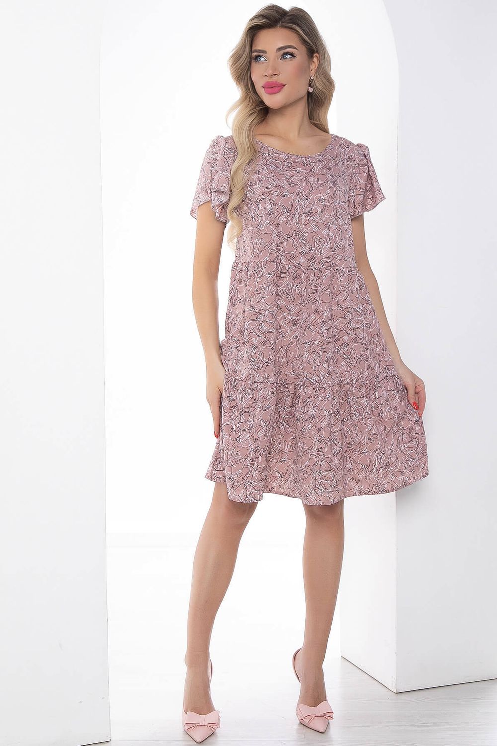 Платье "Ветер перемен" (пыльная роза) П9057 LT Collection