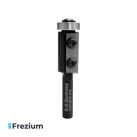 Прямая обгонная фреза с нижним подшипником и сменными пластинами "O.G.Germany" (16x8x30x70 Z2; Q3W6M)