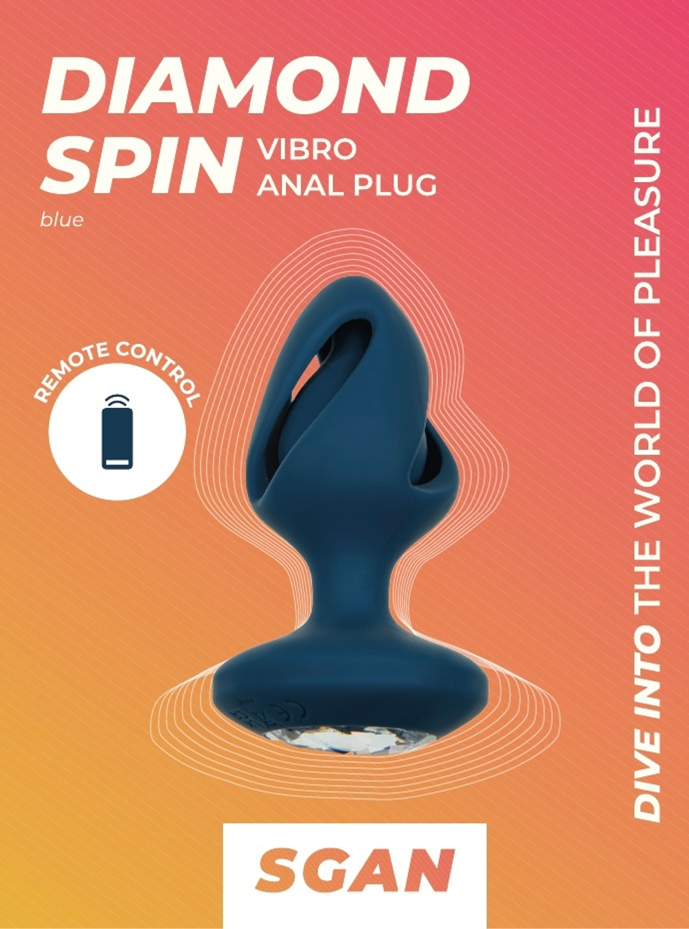 Анальные пробки “Diamond Spin”