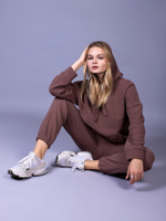 Костюм спортивный женский Bisher коричневый