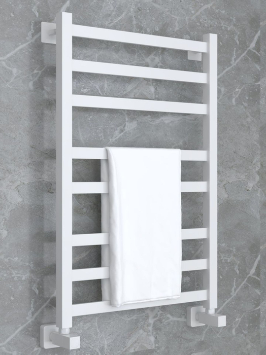 Полотенцесушитель водяной Белый матовый Keerol LP8 800x500, вент. углов. 3/4"х1/2" г/ш (пара)