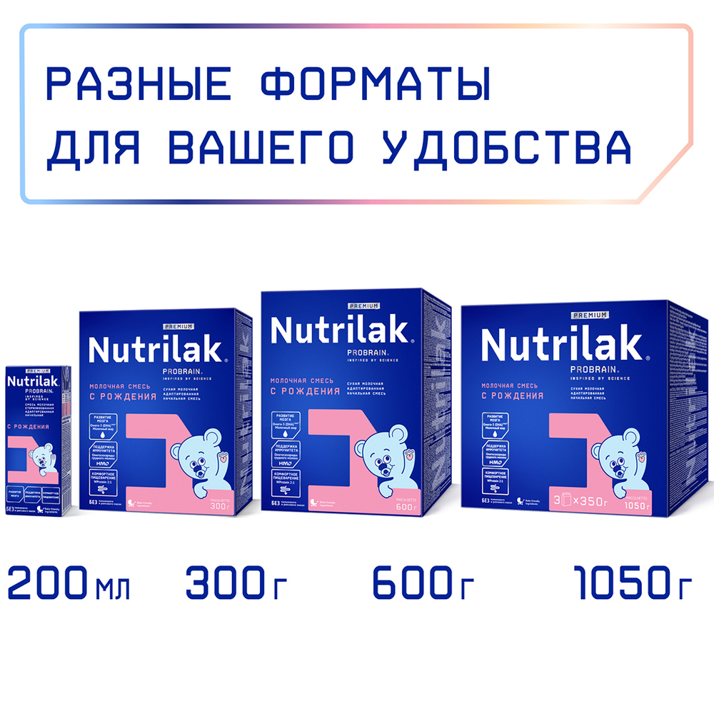 Готовая молочная смесь Nutrilak Premium 1 с 0 месяцев 200мл