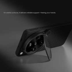 Чехол черный с MagSafe для смартфона OPPO Find X9 Ultra, серия CamShield Prop Magnetic (версия с прозрачной крышкой объектива) от Nillkin