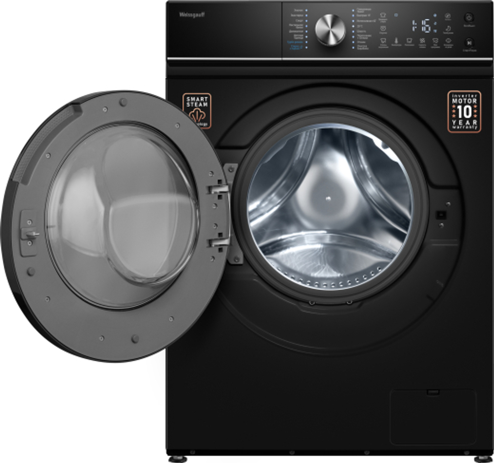 Стиральная машина Weissgauff WM 47147 DC Inverter Steam Black (436617)