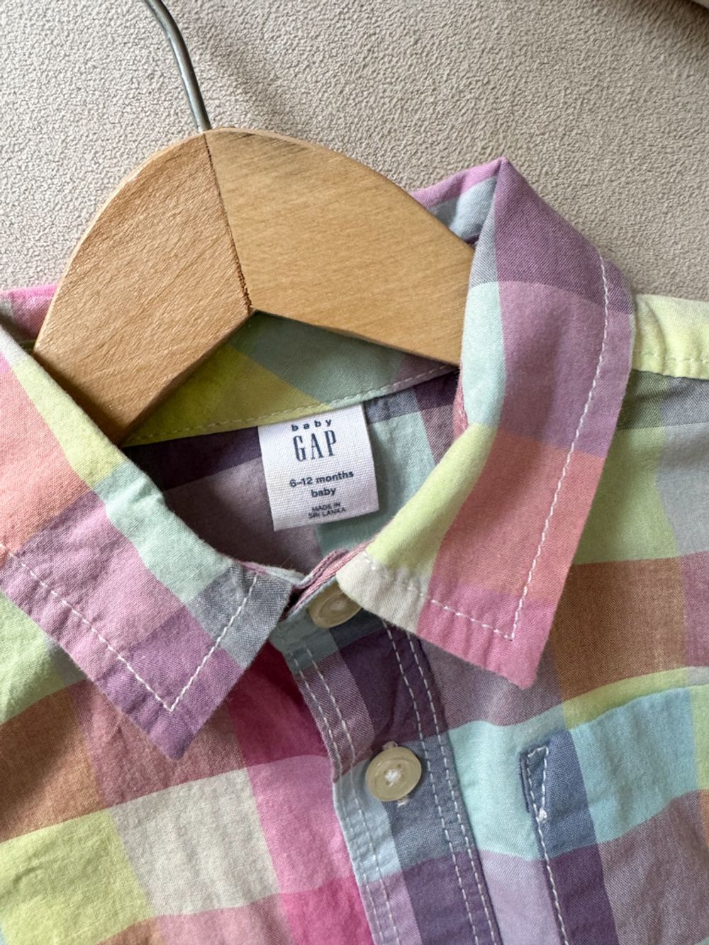 Хлопковое боди рубашка baby Gap, 74-80