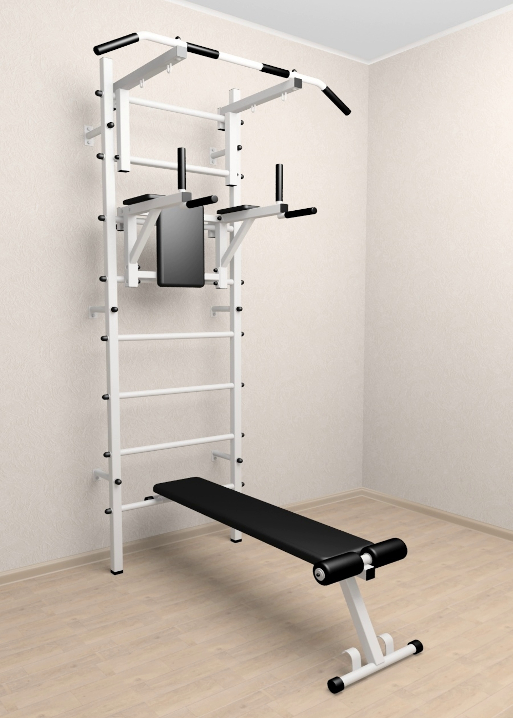 Шведская стенка Sv Sport 505 (Турник стандарт/Брусья/Скамья)