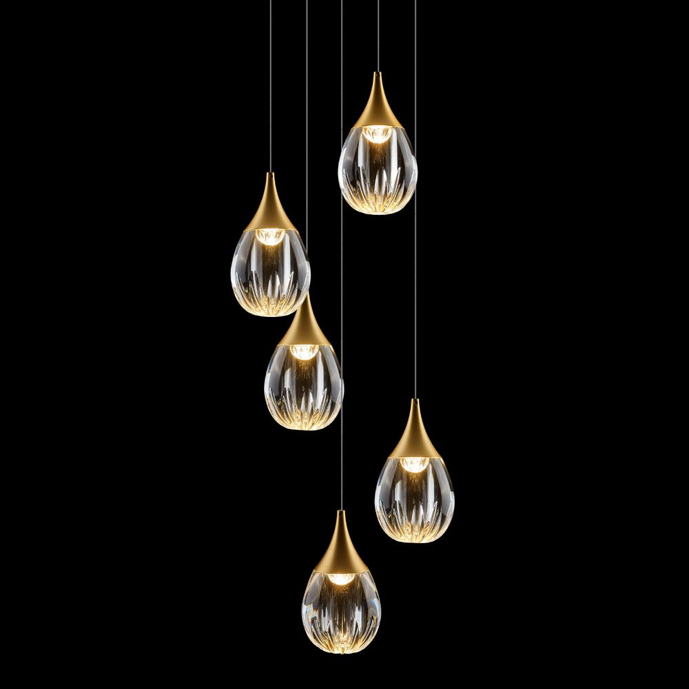 Подвесной светильник MD24001004-5A gold/clear