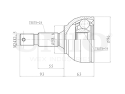 ШРУС внешний UNIO CVJ-20232
