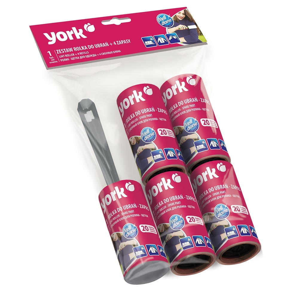 Ролик-щетка для одежды York+4 зап.