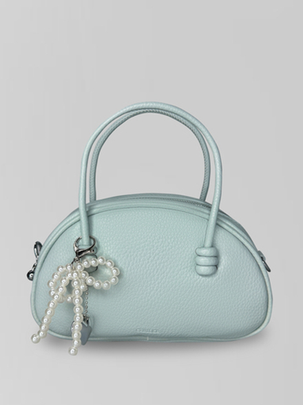 Сумочка 99162 овальная на ручках с обвесом и длинным ремешком в комплекте