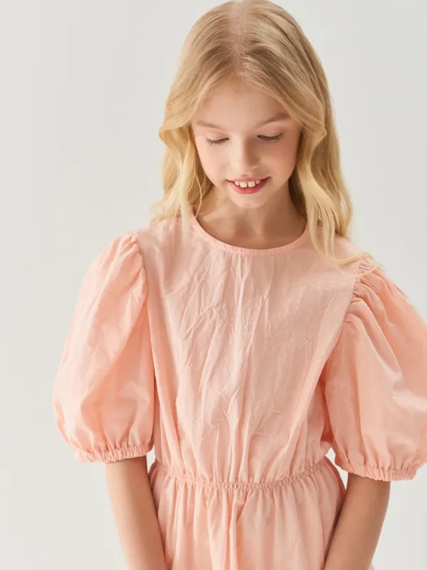 Платье хлопковое с коротким рукавом 