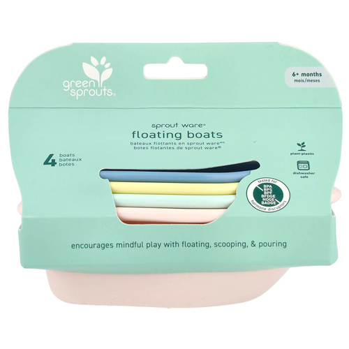 Green Sprouts, Sprout Ware®, плавающие капсулы, для детей от 6 месяцев, многоцветные, 4 шт.